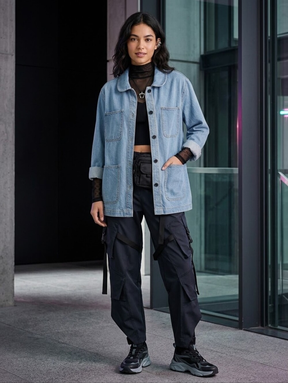 Brixton Women's Light Wash Denim Chore Jacket – Size L